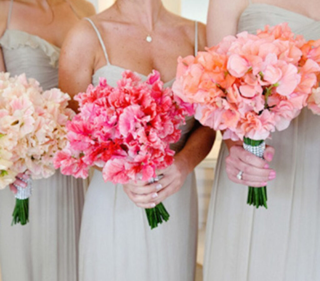 Sweet Peas wedding bouquet