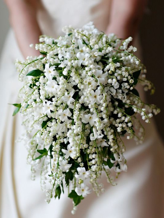 White lily of the valley bouquet