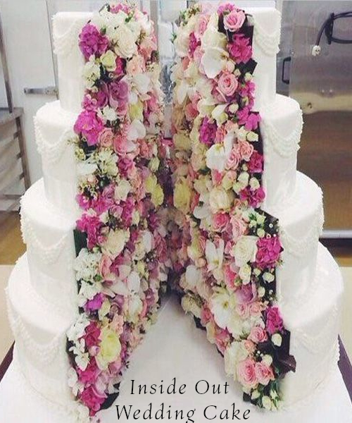 Inside Out Wedding Cake