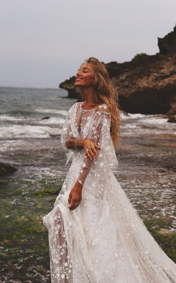 bohemian wedding dresses near me