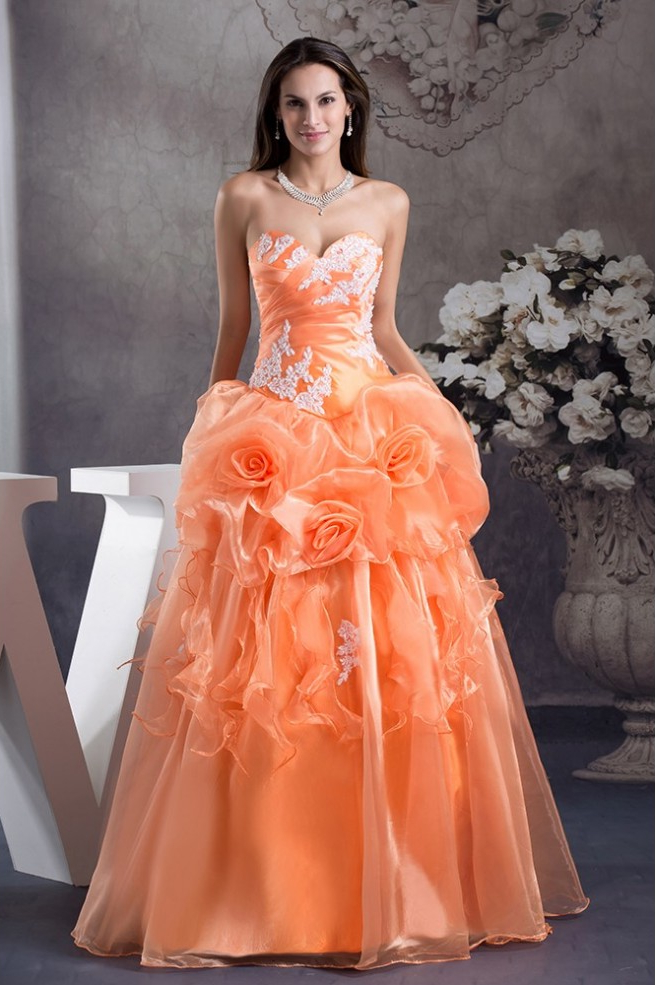 Orange Wedding Dress Bride Cheap Sale ...