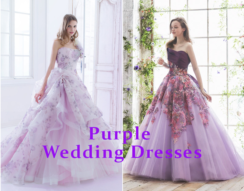 red and purple wedding dress