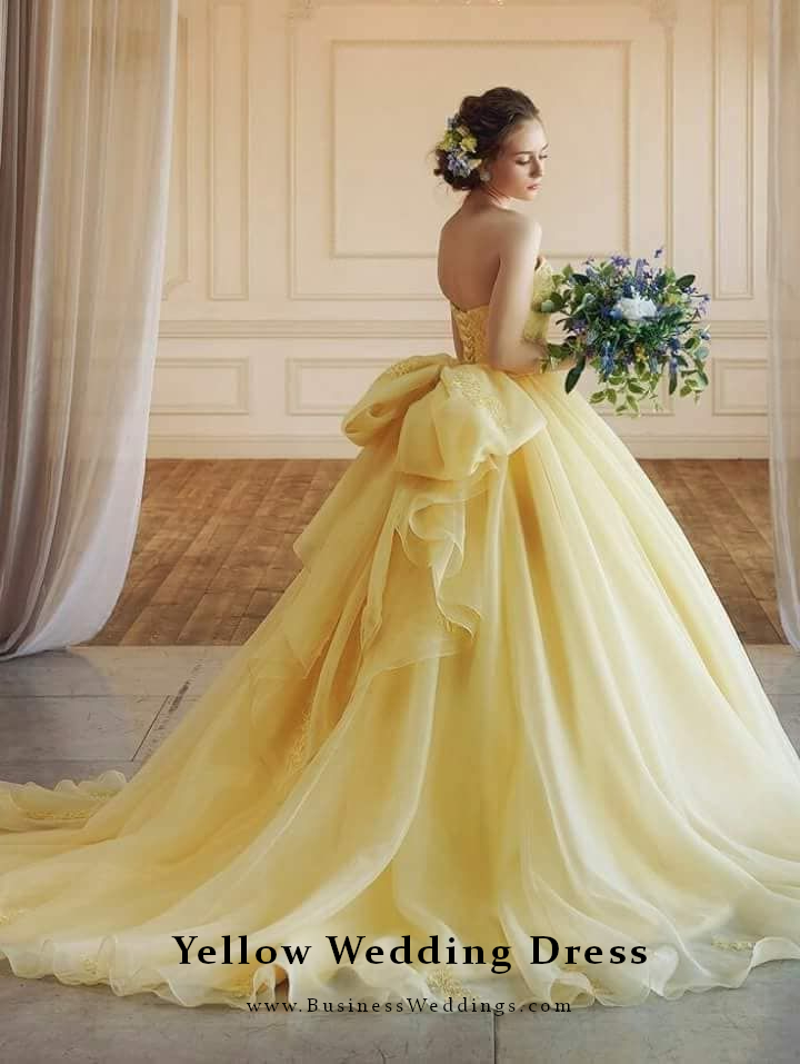 bridal yellow dress