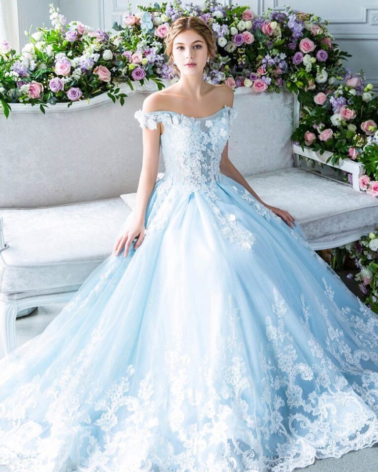 romantic blue clothing