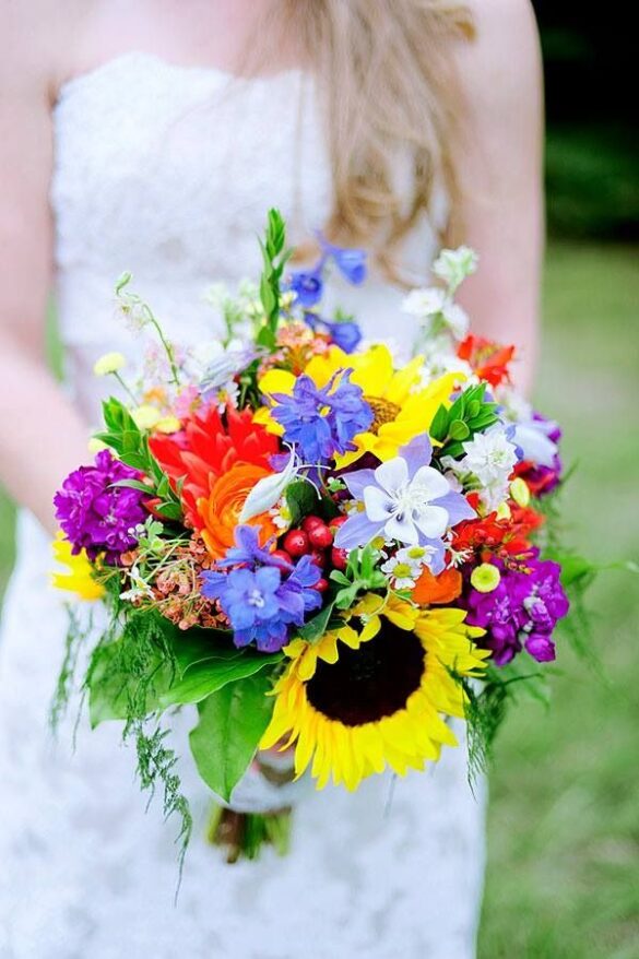 Wedding Bouquet with Columbine