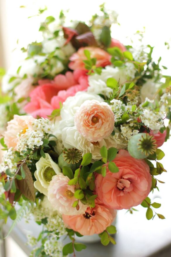 Beautiful Coral Flowers Bouquet